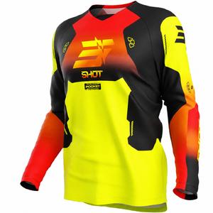 Dětský motokrosový dres Shot Draw Rocket fluo žlutý