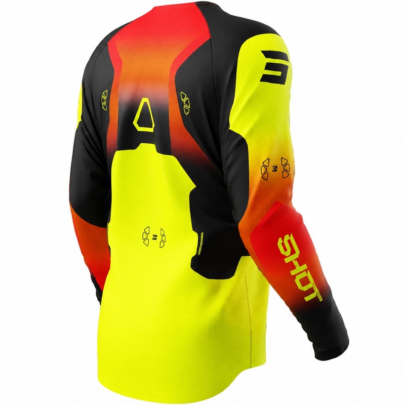 Dětský motokrosový dres Shot Draw Rocket fluo žlutý