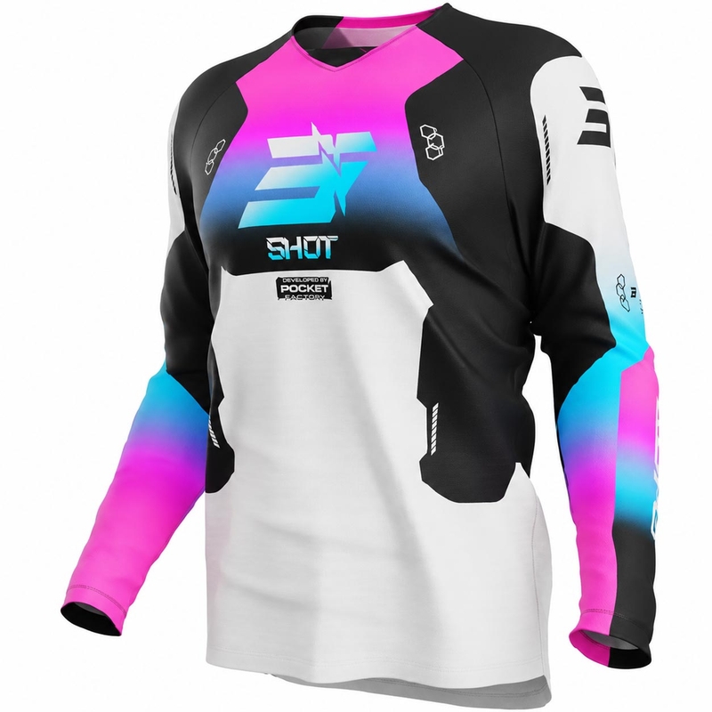 Dětský motokrosový dres Shot Draw Rocket růžový