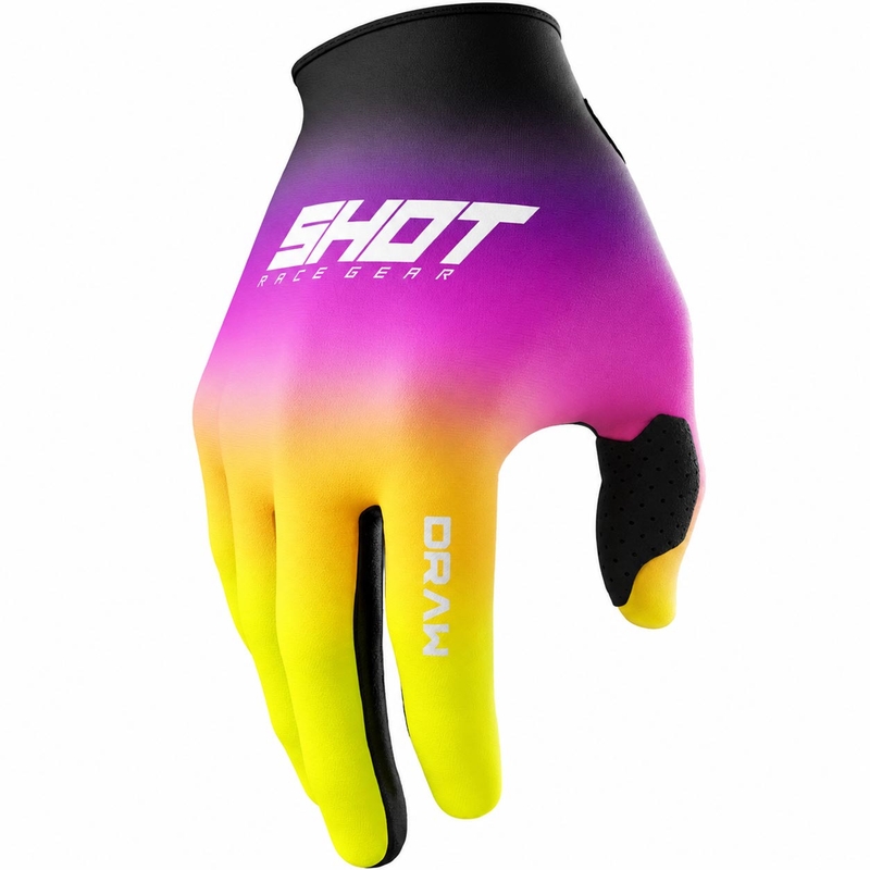 Motokrosové rukavice Shot Draw Shade růžovo-fluo žluté