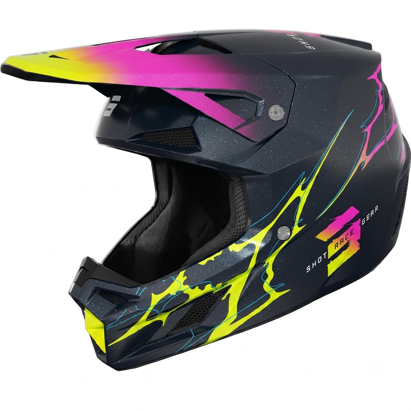 Dětská motokrosová helma Shot Speed Rac perleťově modrá