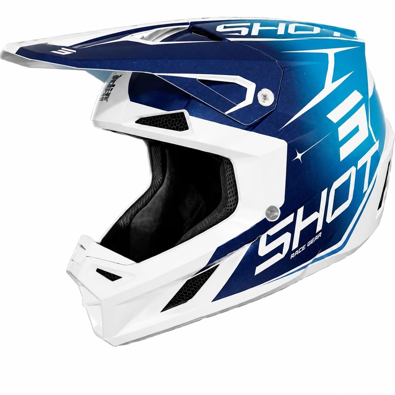 Motokrosová helma Shot Speed Side perleťově modrá