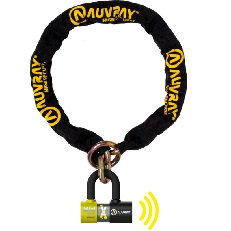 Řetězový zámek na motorku Auvray XTREM Chain se zámkem XTREM Mini Alert U černý