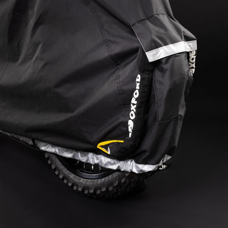 Plachta na motorku Oxford Stormex Pro (s prostorem pro kufr) černá