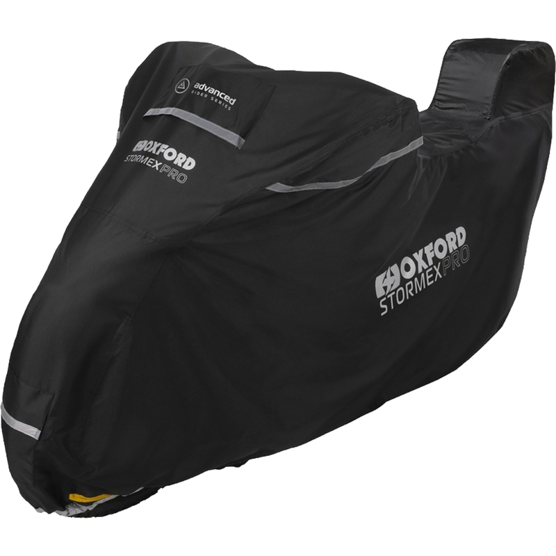 Plachta na motorku Oxford Stormex Pro (s prostorem pro kufr) černá