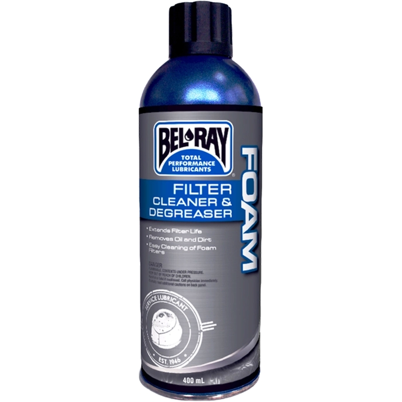 Čistič filtru Bel-Ray FOAM FILTER CLEANER & DEGREASER (400ml sprej)