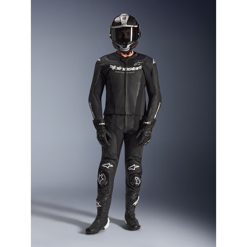 Dvoudílná kožená kombinéza Alpinestars GP Force V2 černo-bílá