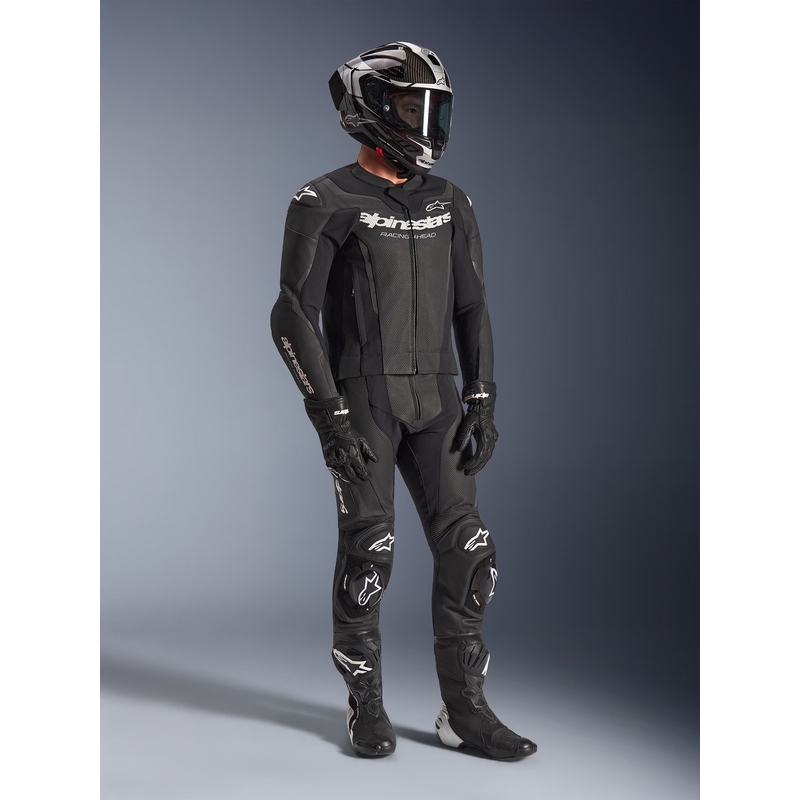 Dvoudílná kožená kombinéza Alpinestars GP Force V2 černo-bílá