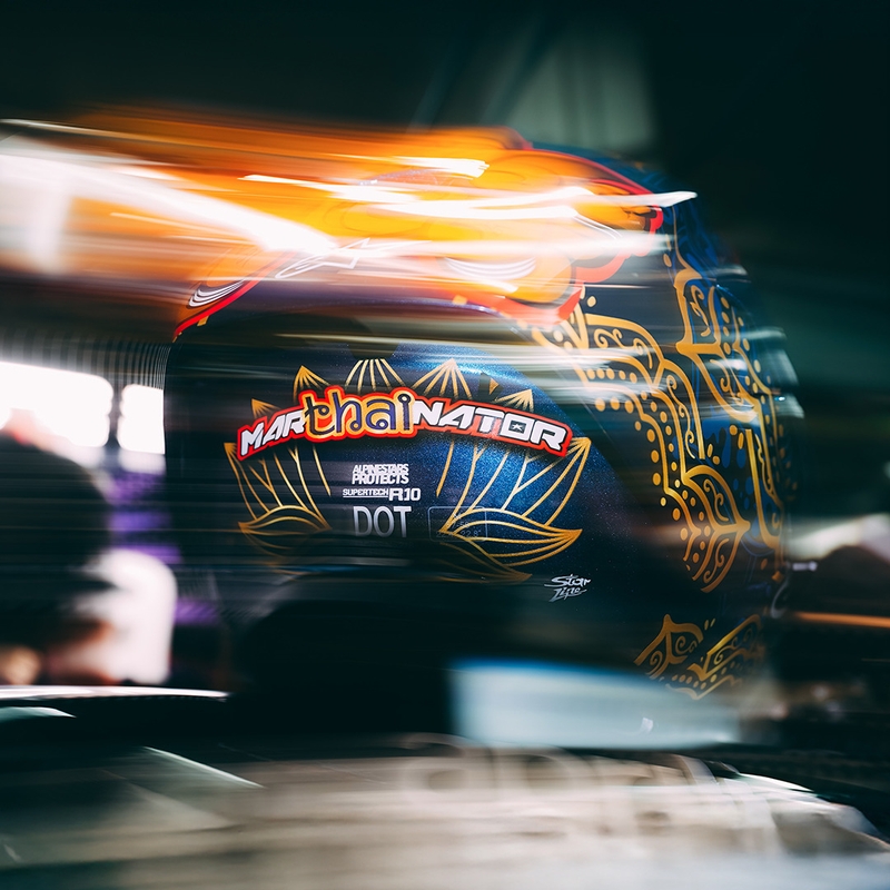 Integrální helma na motorku Alpinestars Supertech R10 Marthainator limitovaná edice JORGE MARTIN modro perleťovo zlato červená