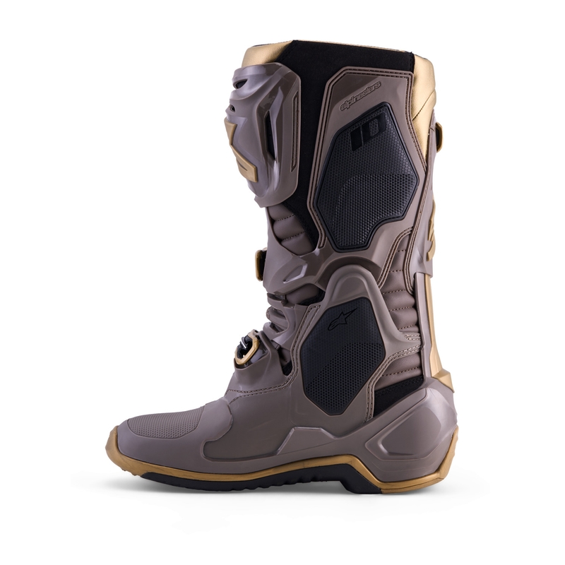 Boty na motorku Alpinestars TECH 10 limitovaná edice AIR GOLD hnědo zlaté