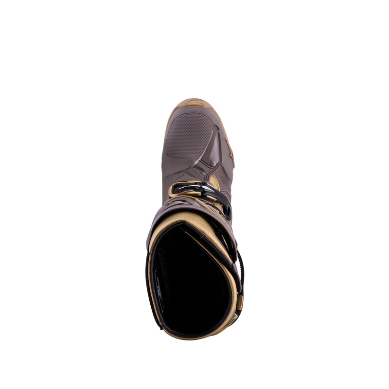 Boty na motorku Alpinestars TECH 10 limitovaná edice AIR GOLD hnědo zlaté