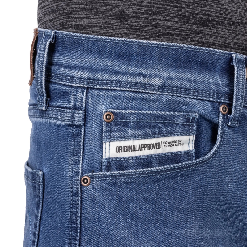 Džíny na motorku Oxford Original Approved Tailor AA  světle modré