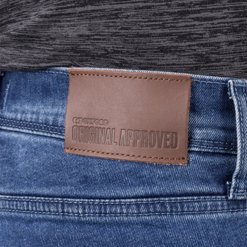 Džíny na motorku Oxford Original Approved Tailor AA  světle modré