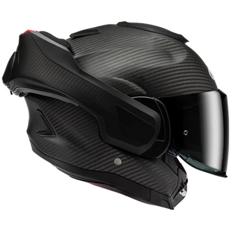 Překlápěcí helma na motorku HJC F100 CARBON matná černá