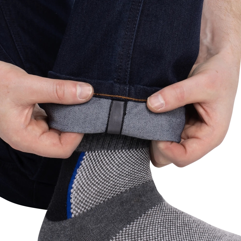Prodloužené džíny na motorku Oxford Marshal AAA Slim Fit černé