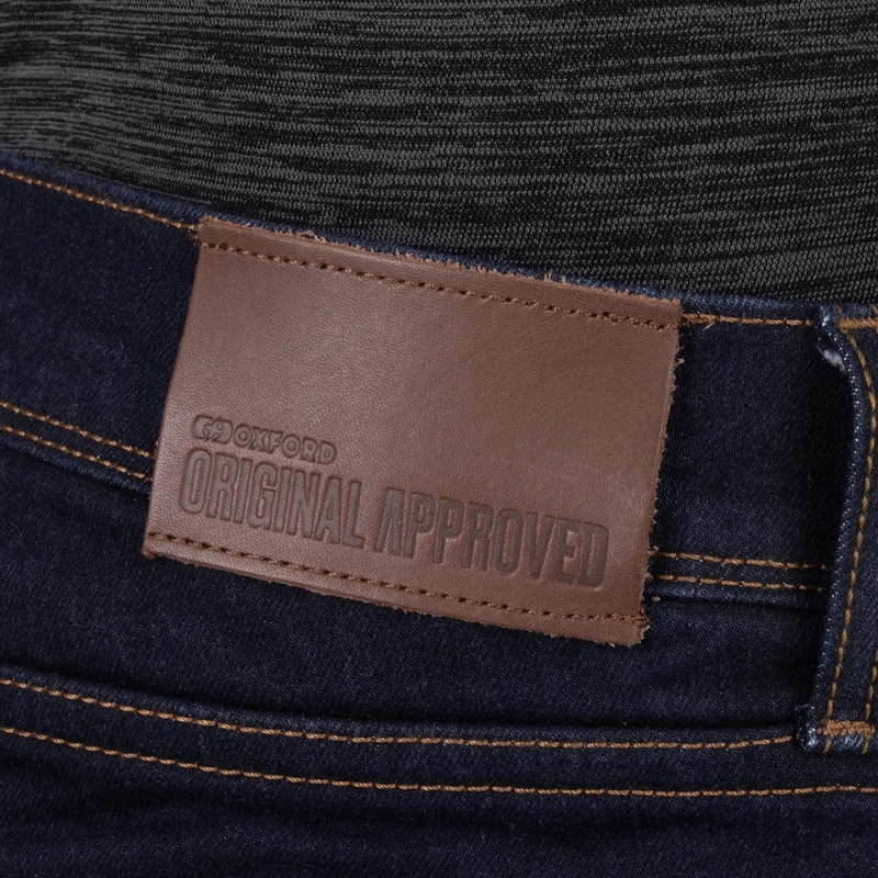 Prodloužené džíny na motorku Oxford Marshal AAA Slim Fit černé