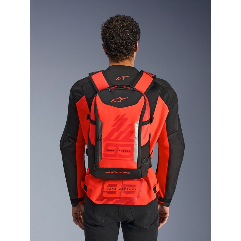 Batoh Alpinestars AMP-3 MM93 červeno fluo-červeno-černý 17 l