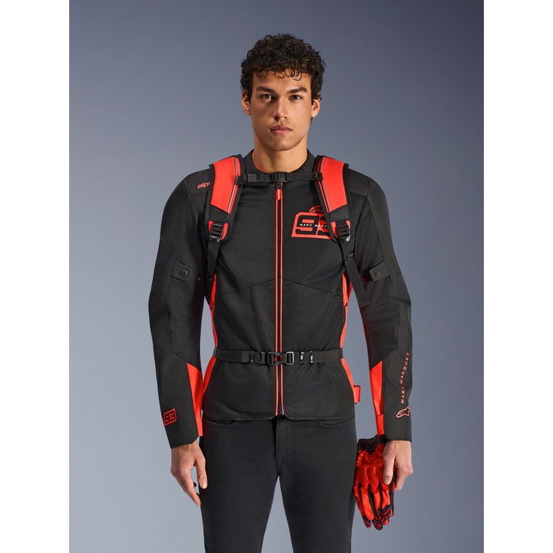 Batoh Alpinestars AMP-3 MM93 červeno fluo-červeno-černý 17 l
