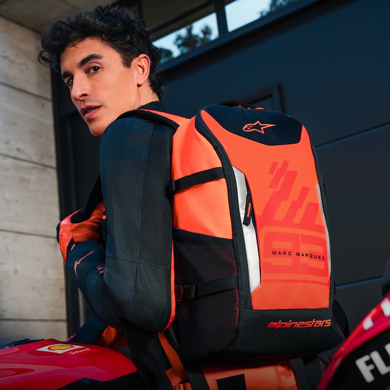 Batoh Alpinestars AMP-3 MM93 červeno fluo-červeno-černý 17 l