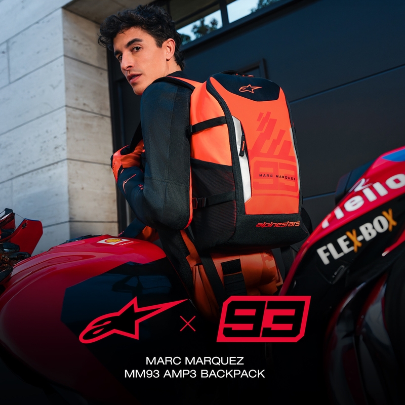 Batoh Alpinestars AMP-3 MM93 červeno fluo-červeno-černý 17 l