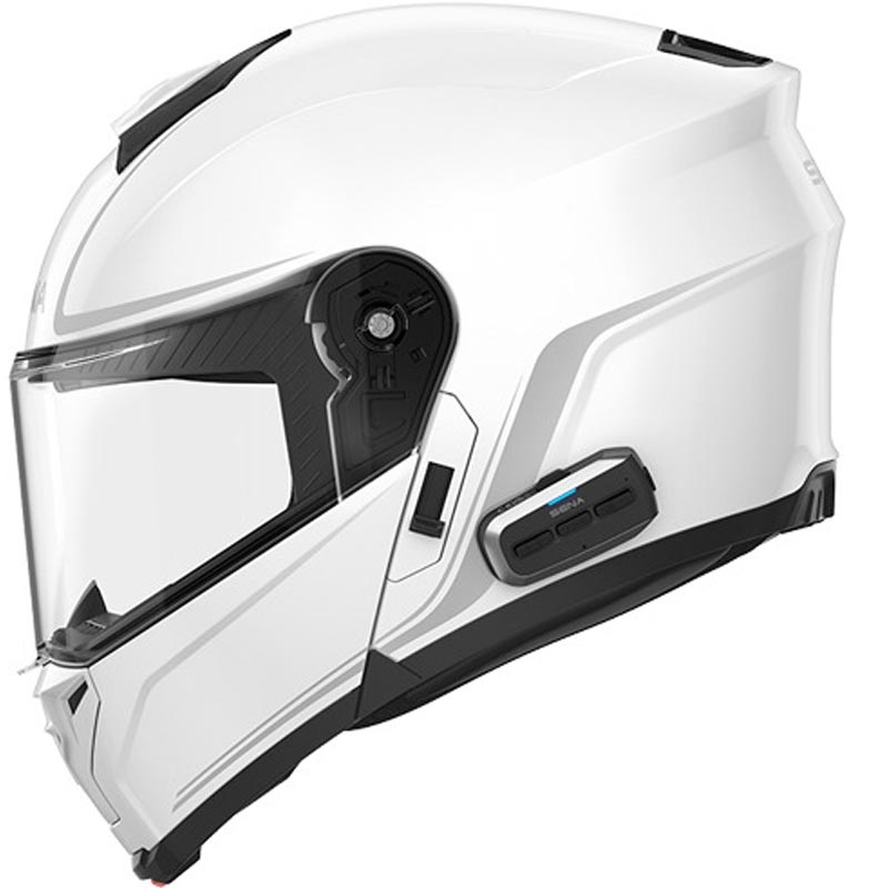 Výklopná helma na motorku s headsetem SENA Outrush 2 bílá