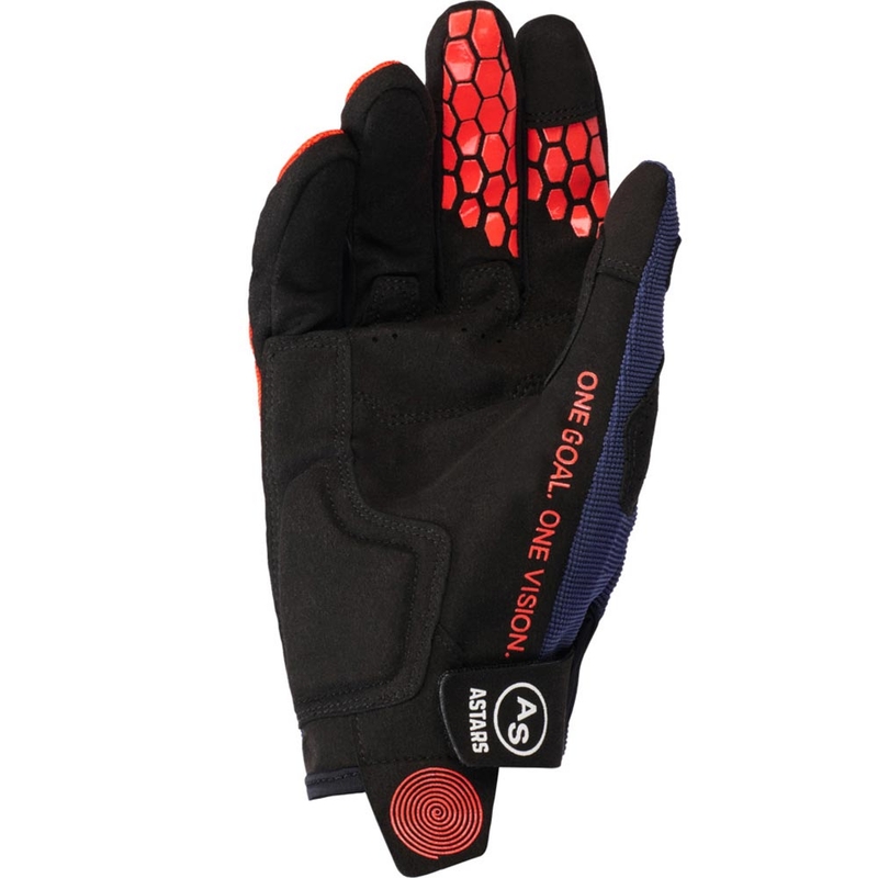 Motokrosové rukavice Alpinestars PRO-DURA modro-oranžovo-bílé