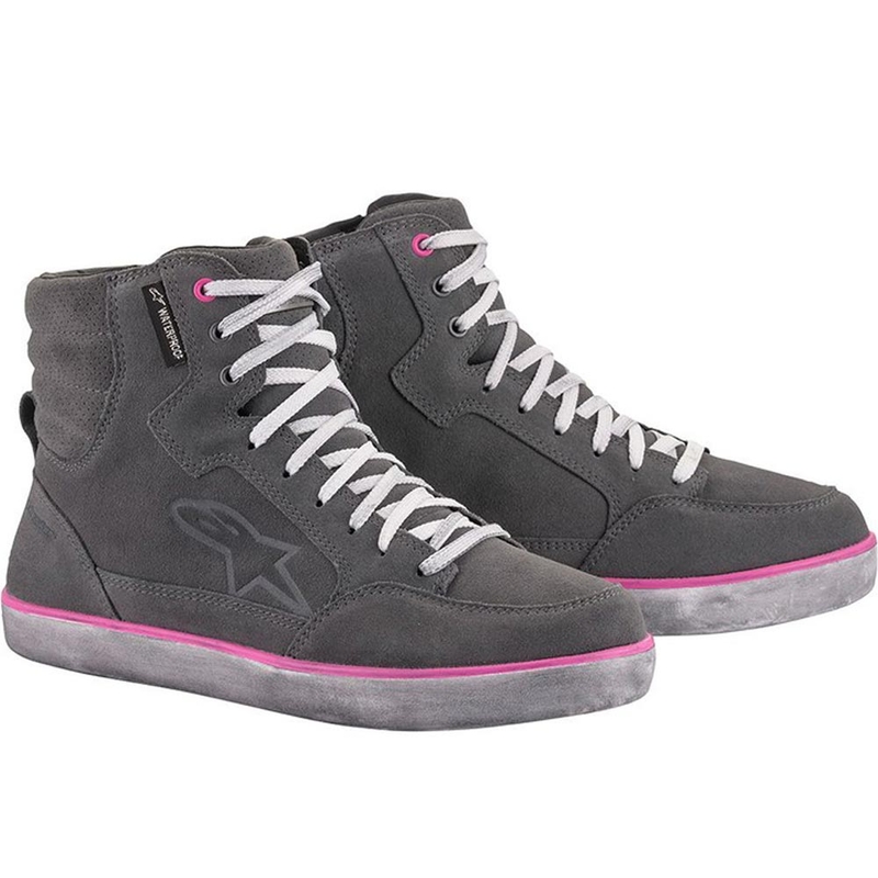 Dámské boty na motorku Alpinestars J-6 Waterproof světle šedo-růžové