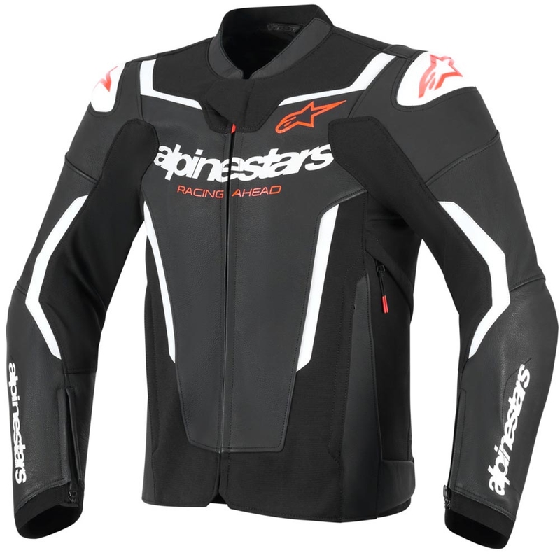Kožená bunda na motorku Alpinestars GP Force V2 černo-bílo-červená