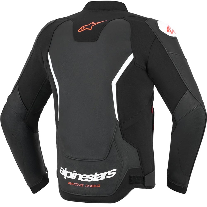 Kožená bunda na motorku Alpinestars GP Force V2 černo-bílo-červená