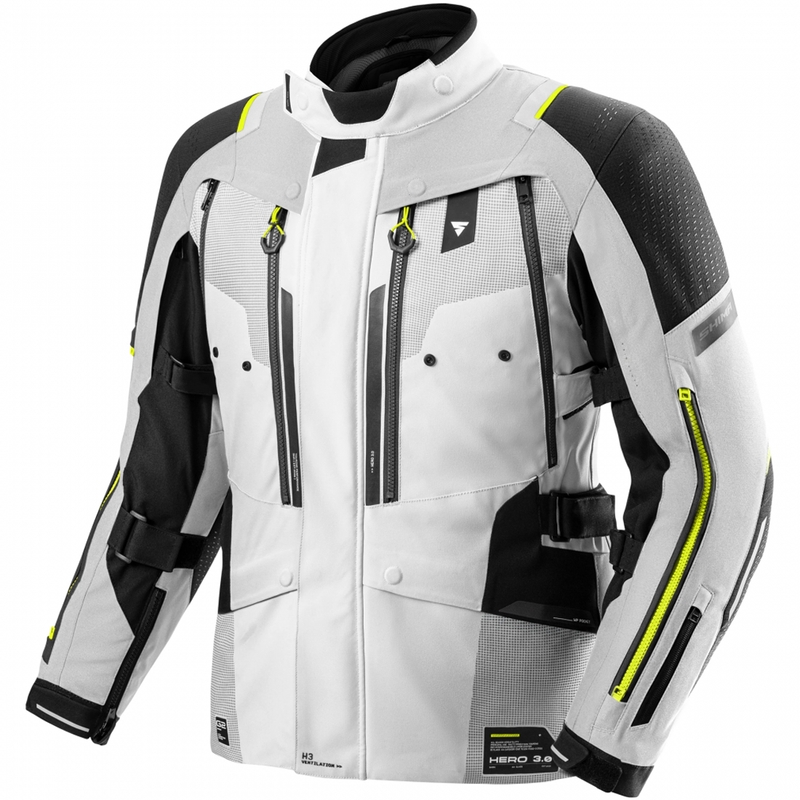 Bunda na motorku Shima Hero 3.0 šedo-fluo žlutá