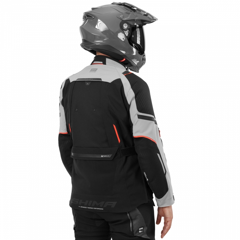 Bunda na motorku Shima Hero 3.0 šedo-červená
