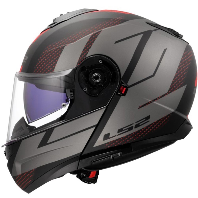 Vyklápěcí helma na motorku LS2 FF908 Strobe II Code černo-šedá