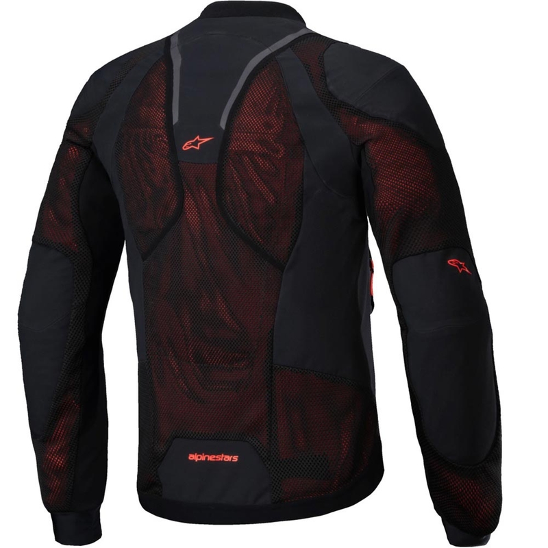 Bunda na motorku Alpinestars TROOP-AIR PRO černo-fluo červená