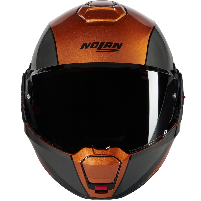 Překlápěcí helma na motorku Nolan N120-1 Verniciatura Speciale N-COM 343 lesklá okrovo-černá