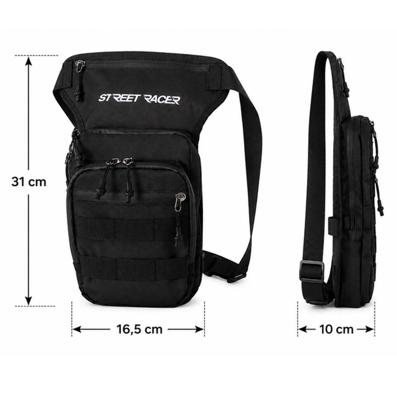 Kapsička na stehno Street Racer Embrace černá 5 l