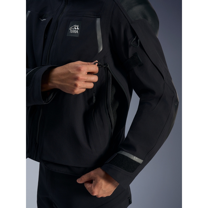 Bunda na motorku Alpinestars Andes PRO Drystar XF černo-tmavě šedá