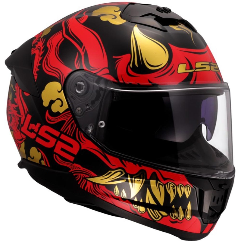 Integrální helma na motorku LS2 FF808 Drako černo-červená