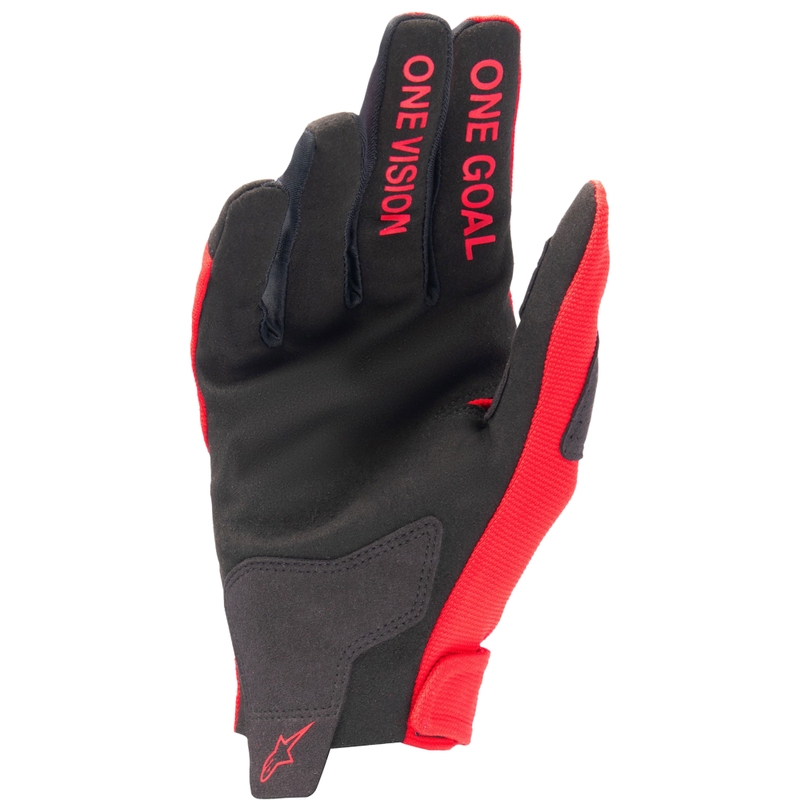 Motokrosové rukavice Alpinestars Radar červeno-stříbrné
