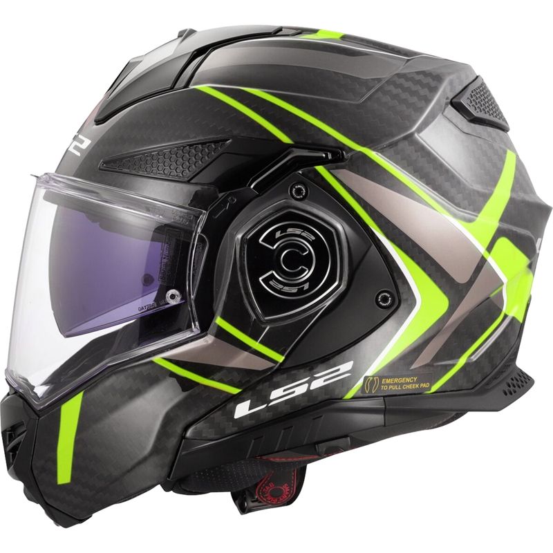 Překlápěcí helma na motorku LS2 FF901 Advant X C Future II černo-fluo žlutá