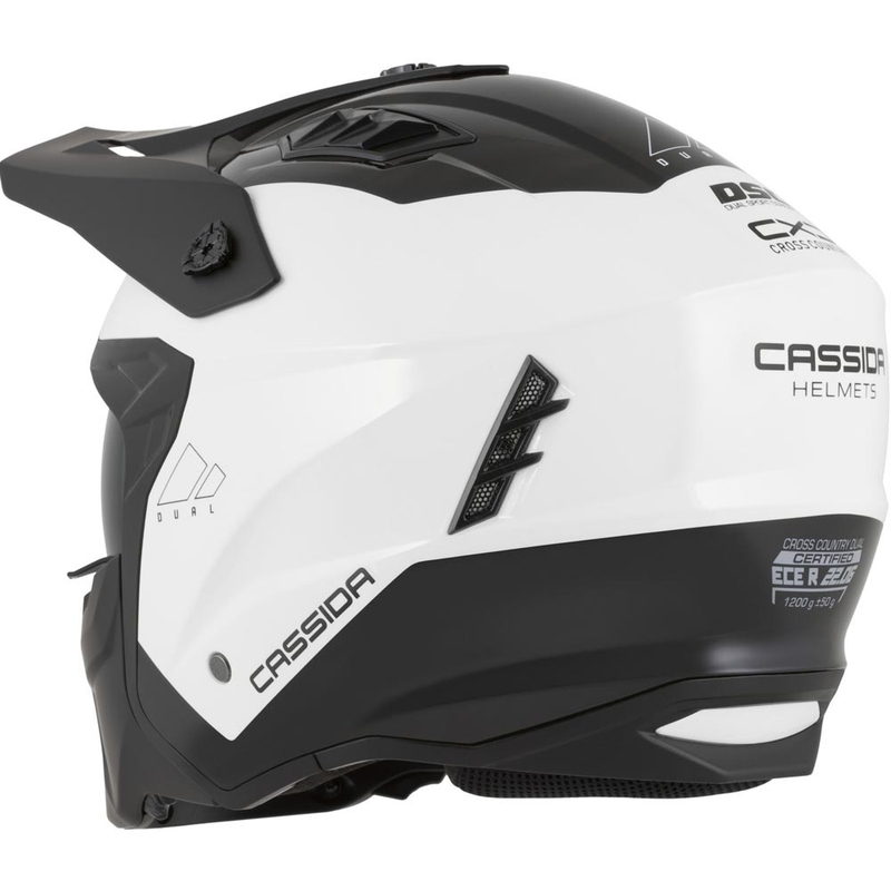 Modulární helma na motorku Cassida Cross Country Dual bílo-černá