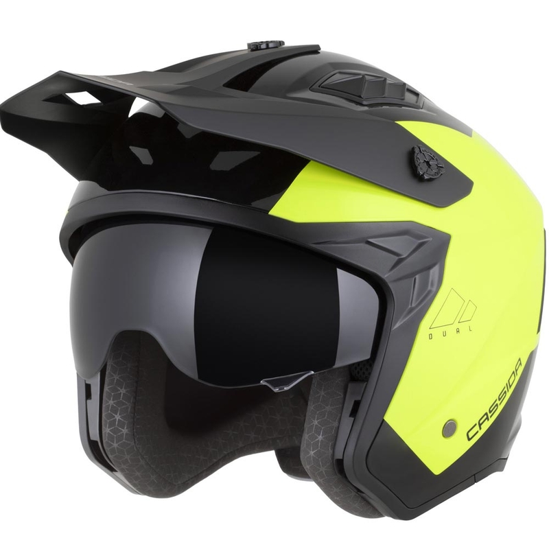 Modulární helma na motorku Cassida Cross Country Dual fluo žluto-černá