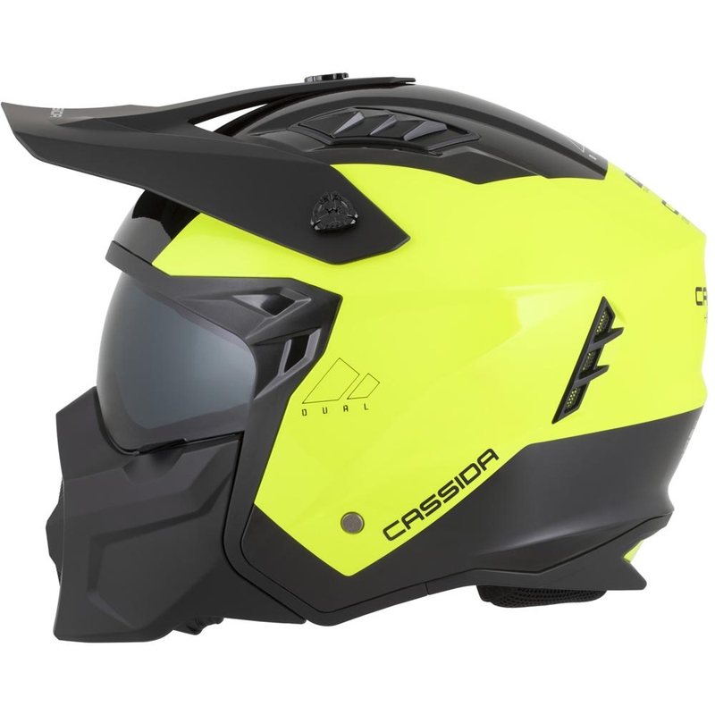 Modulární helma na motorku Cassida Cross Country Dual fluo žluto-černá