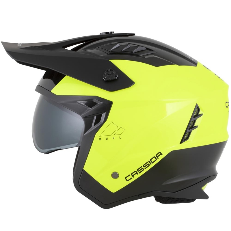 Modulární helma na motorku Cassida Cross Country Dual fluo žluto-černá