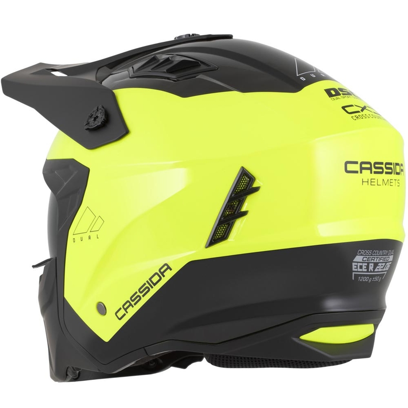 Modulární helma na motorku Cassida Cross Country Dual fluo žluto-černá