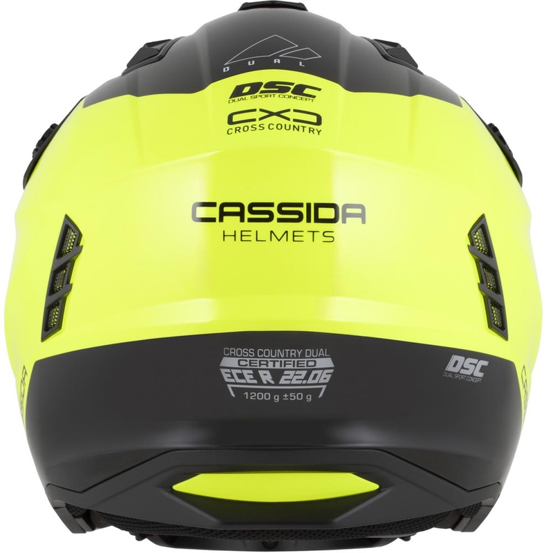 Modulární helma na motorku Cassida Cross Country Dual fluo žluto-černá