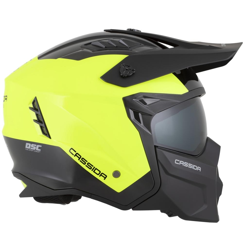 Modulární helma na motorku Cassida Cross Country Dual fluo žluto-černá