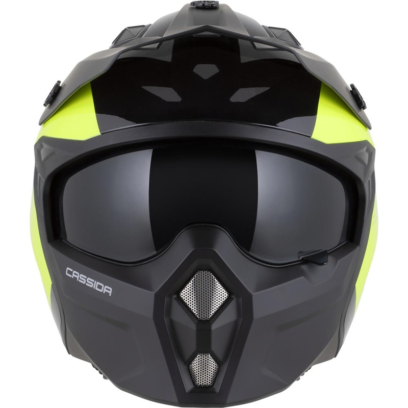 Modulární helma na motorku Cassida Cross Country Dual fluo žluto-černá