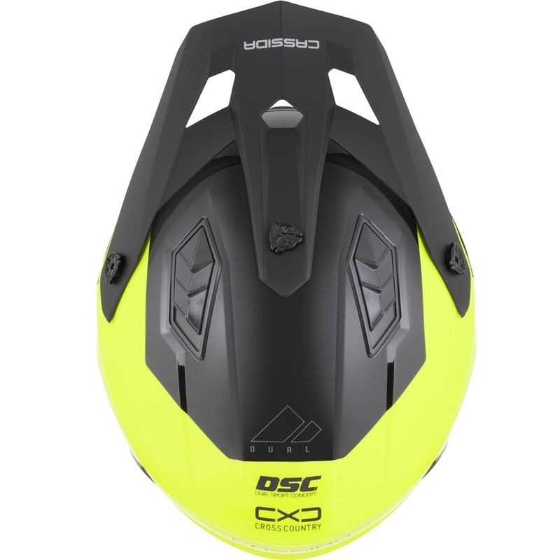 Modulární helma na motorku Cassida Cross Country Dual fluo žluto-černá