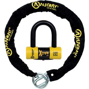 Zámek na kotouč s řetězem AUVRAY X-Lock 120 cm černo-žlutý