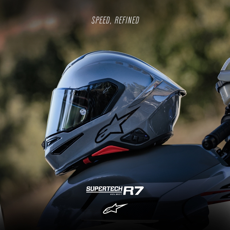 Integrální helma na motorku Alpinestars S-R7 Solid šedá